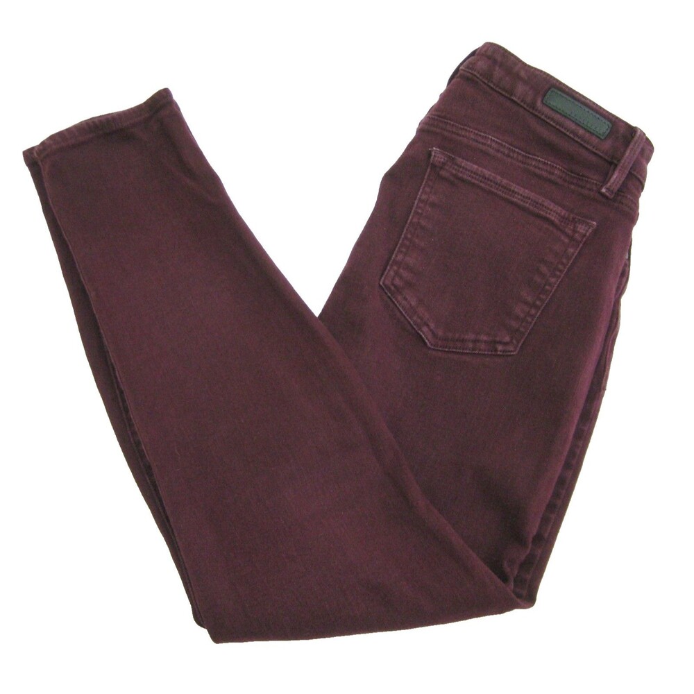 Sanctuary Jeans Womens Size 6 Burgundy Red Skinny Ankle Denim Pants 5 Pockets